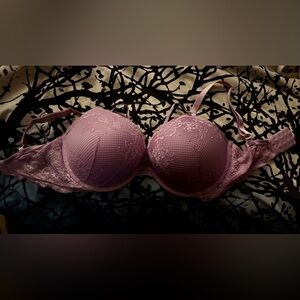 Elegant Lace Women's Bra - Purple